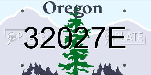 32027E Oregon License Plate
