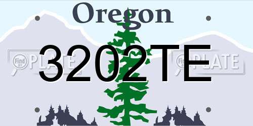 3202TE Oregon License Plate