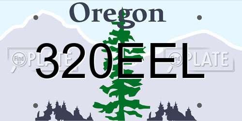 320EEL Oregon License Plate