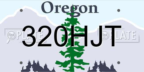 320HJT Oregon License Plate