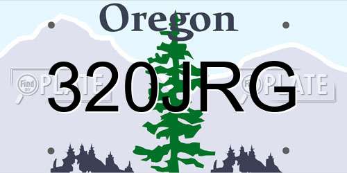 320JRG Oregon License Plate