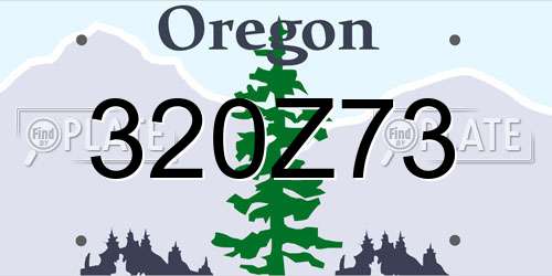 320Z73 Oregon License Plate