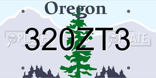 320ZT3 Oregon License Plate