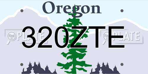 320ZTE Oregon License Plate