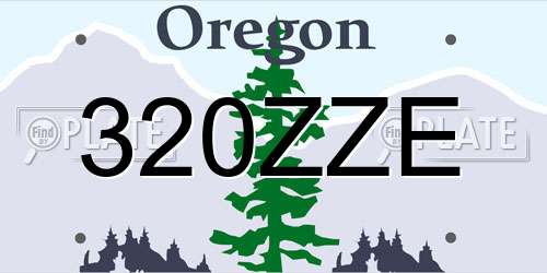 320ZZE Oregon License Plate