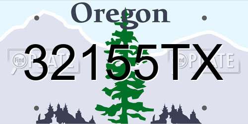 32155TX Oregon License Plate