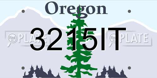 3215IT Oregon License Plate