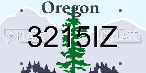 3215IZ Oregon License Plate
