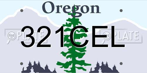 321CEL Oregon License Plate