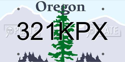 321KPX Oregon License Plate