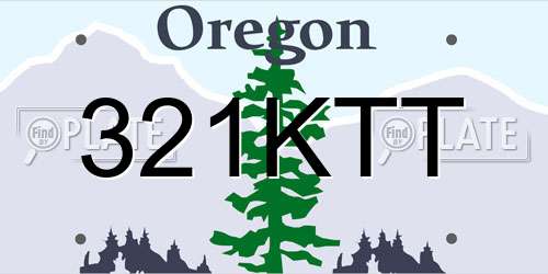321KTT Oregon License Plate