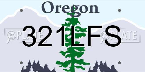 321LFS Oregon License Plate