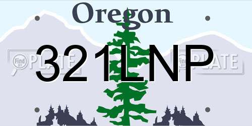 321LNP Oregon License Plate
