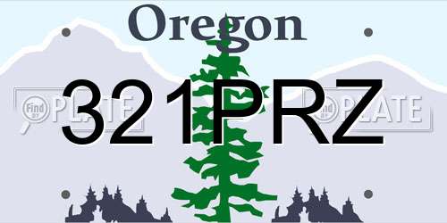 321PRZ Oregon License Plate