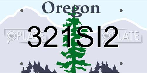 321SI2 Oregon License Plate