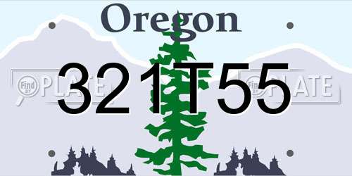 321T55 Oregon License Plate