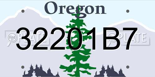 32201B7 Oregon License Plate