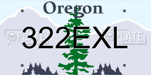 322EXL Oregon License Plate