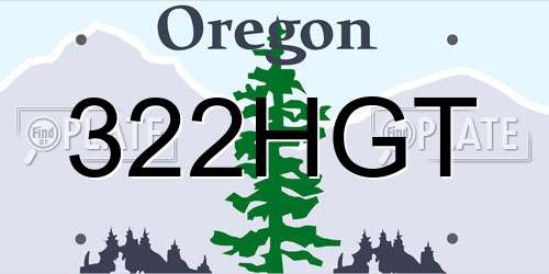 322HGT Oregon License Plate
