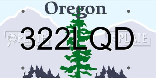 322LQD Oregon License Plate