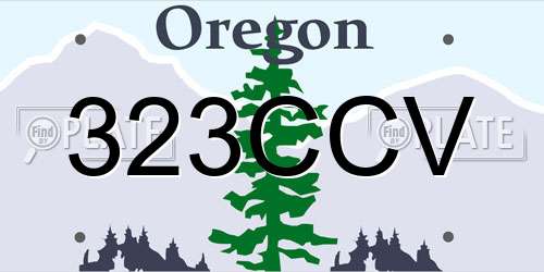323CCV Oregon License Plate