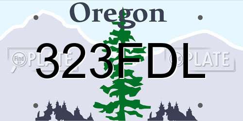 323FDL Oregon License Plate