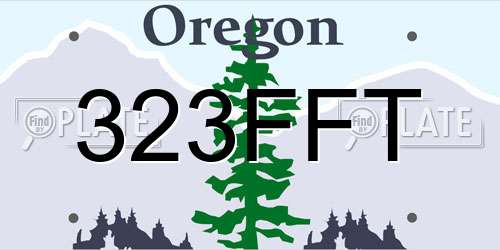 323FFT Oregon License Plate