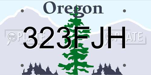 323FJH Oregon License Plate