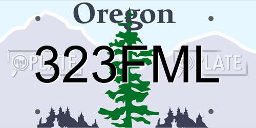 323FML Oregon License Plate