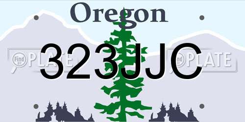 323JJC Oregon License Plate