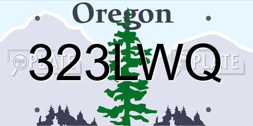 323LWQ Oregon License Plate
