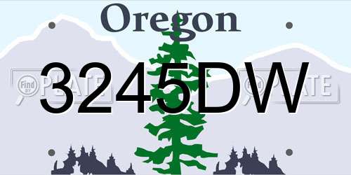 3245DW Oregon License Plate