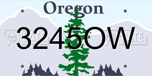 3245OW Oregon License Plate