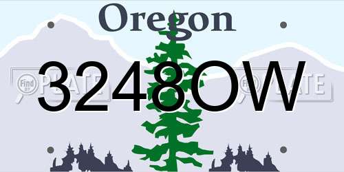 3248OW Oregon License Plate