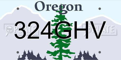 324GHV Oregon License Plate