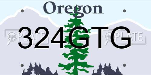 324GTG Oregon License Plate