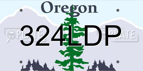 324LDP Oregon License Plate