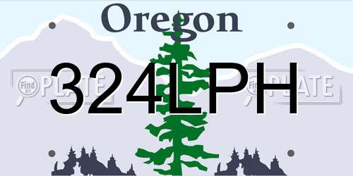 324LPH Oregon License Plate