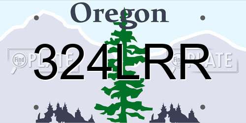 324LRR Oregon License Plate