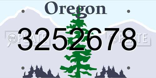 3252678 Oregon License Plate