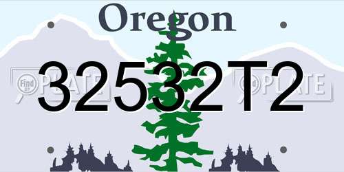 32532T2 Oregon License Plate