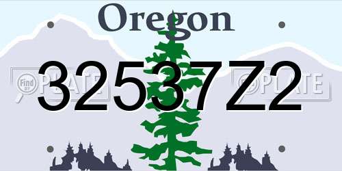 32537Z2 Oregon License Plate