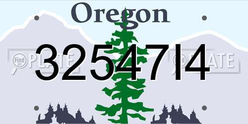32547I4 Oregon License Plate