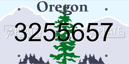 3255657 Oregon License Plate
