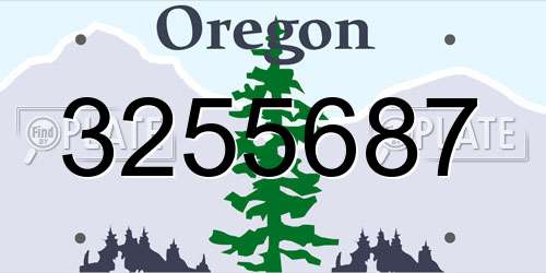 3255687 Oregon License Plate
