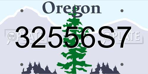 32556S7 Oregon License Plate