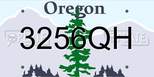 3256QH Oregon License Plate