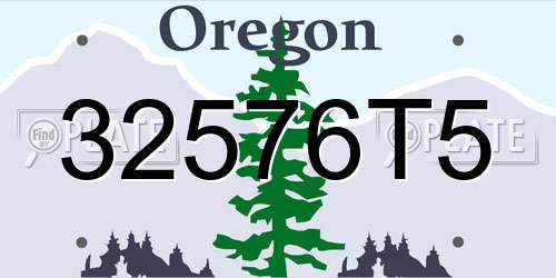 32576T5 Oregon License Plate