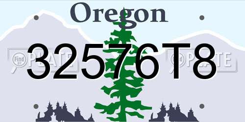 32576T8 Oregon License Plate