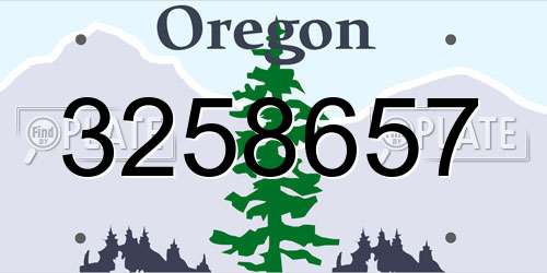 3258657 Oregon License Plate